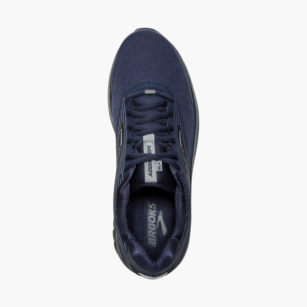 Chaussure de Marche Brooks Addiction Walker Suede Bleu Marine Bleu Marine Homme | WFB-7164825